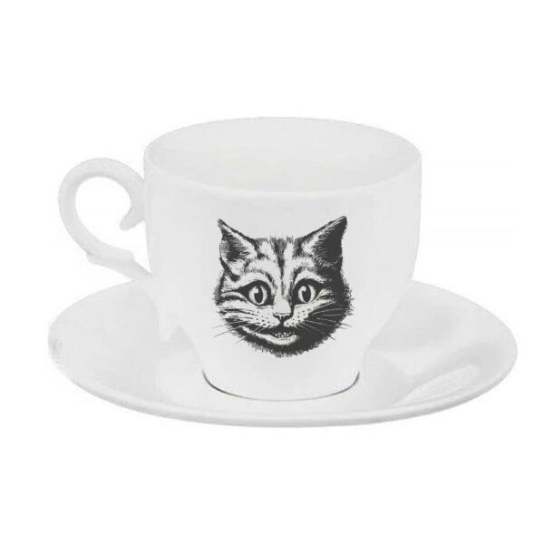 Брендована Чашка з блюдцем Кіт (330мл)