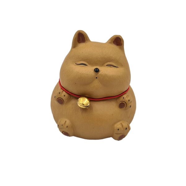 Чайная фигурка кот с колокольчиком — изображение 1