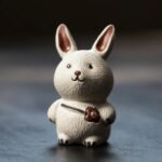 Фигурка для чайной церемонии Заяц с цветком