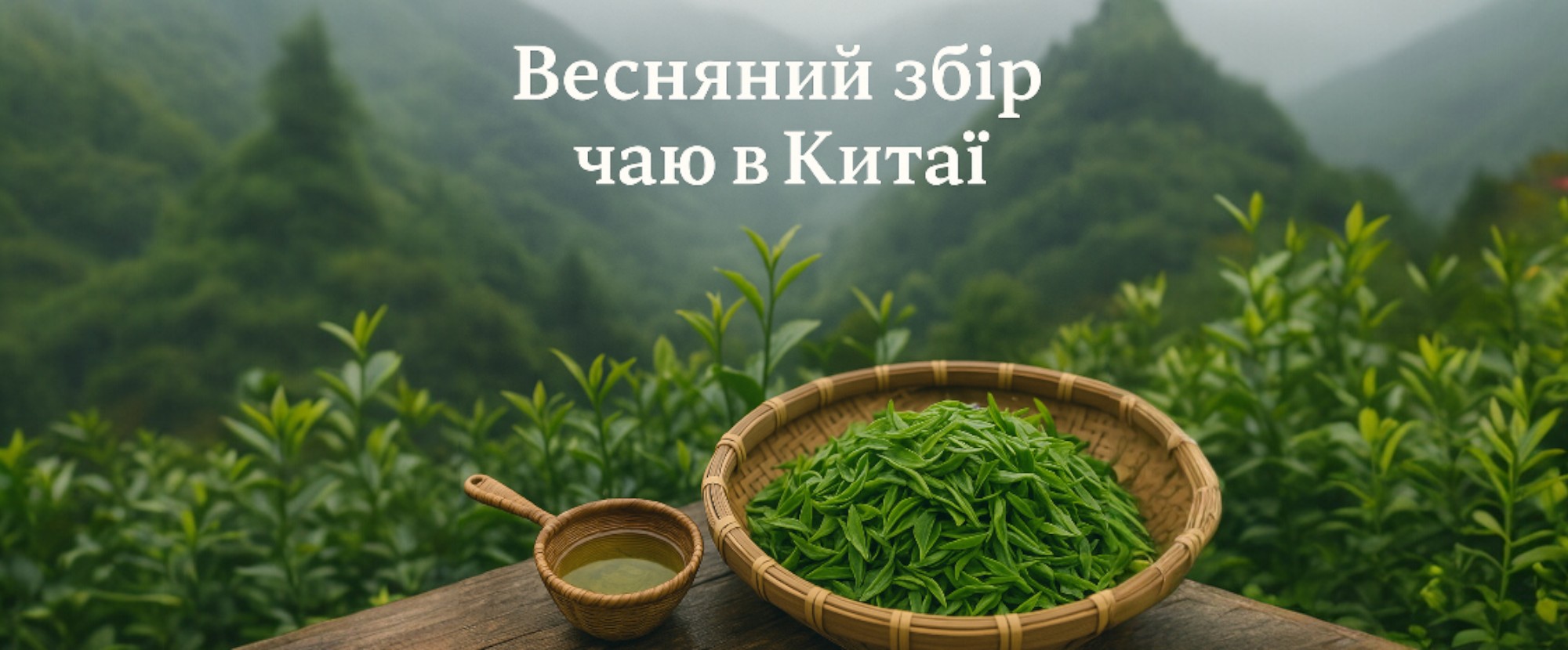 Весняний збір чаю в Китаї