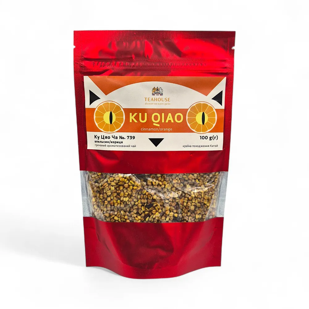 _№739 Чай Гречишний Ку Цяо Ча апельсин-кориця, 100г Чай Гречишний Ку Цяо Ча апельсин-кориця, 100г №739 — изображение 1