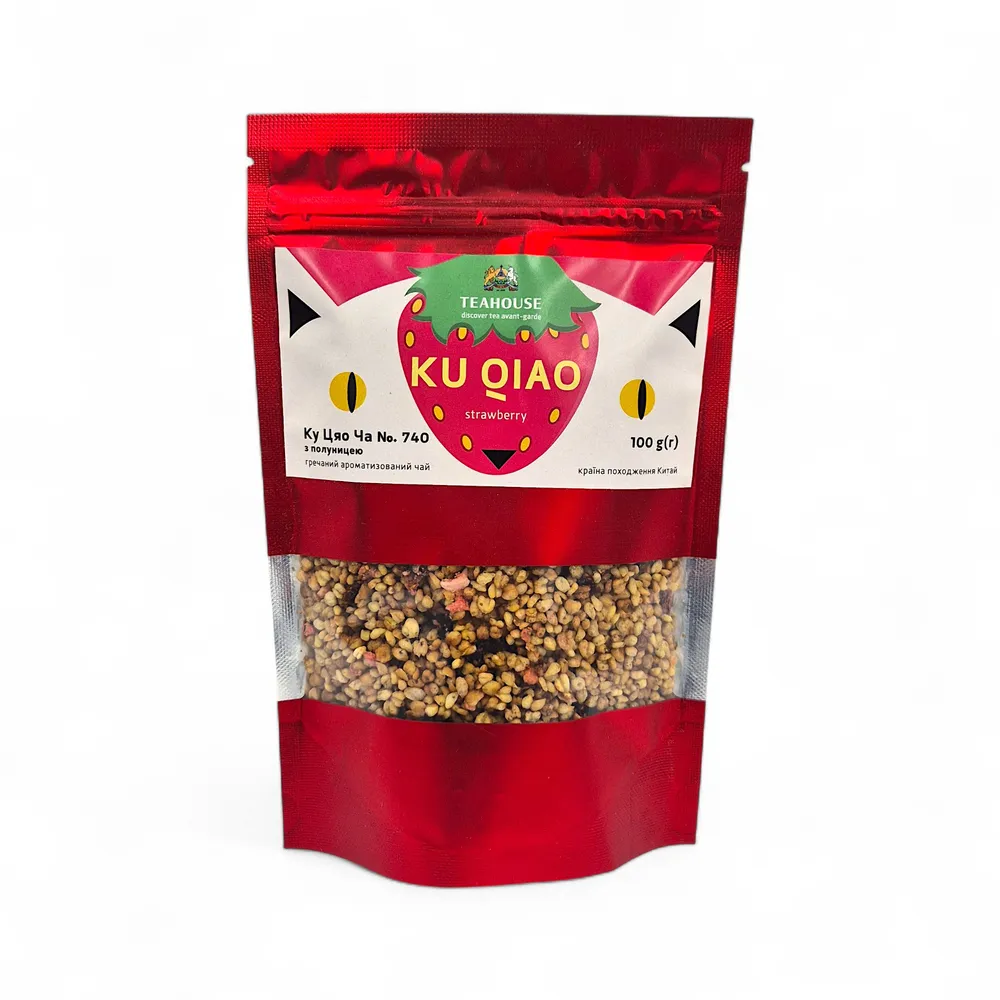 Чай Гречишний Ку Цяо Ча з полуницею, 100г №740 Чай Гречишний Ку Цяо Ча з полуницею, 100г №740 — изображение 1
