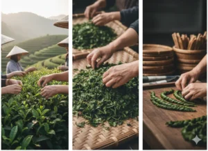 Роль ручної праці в китайському чаї: збирання, сортування, формування