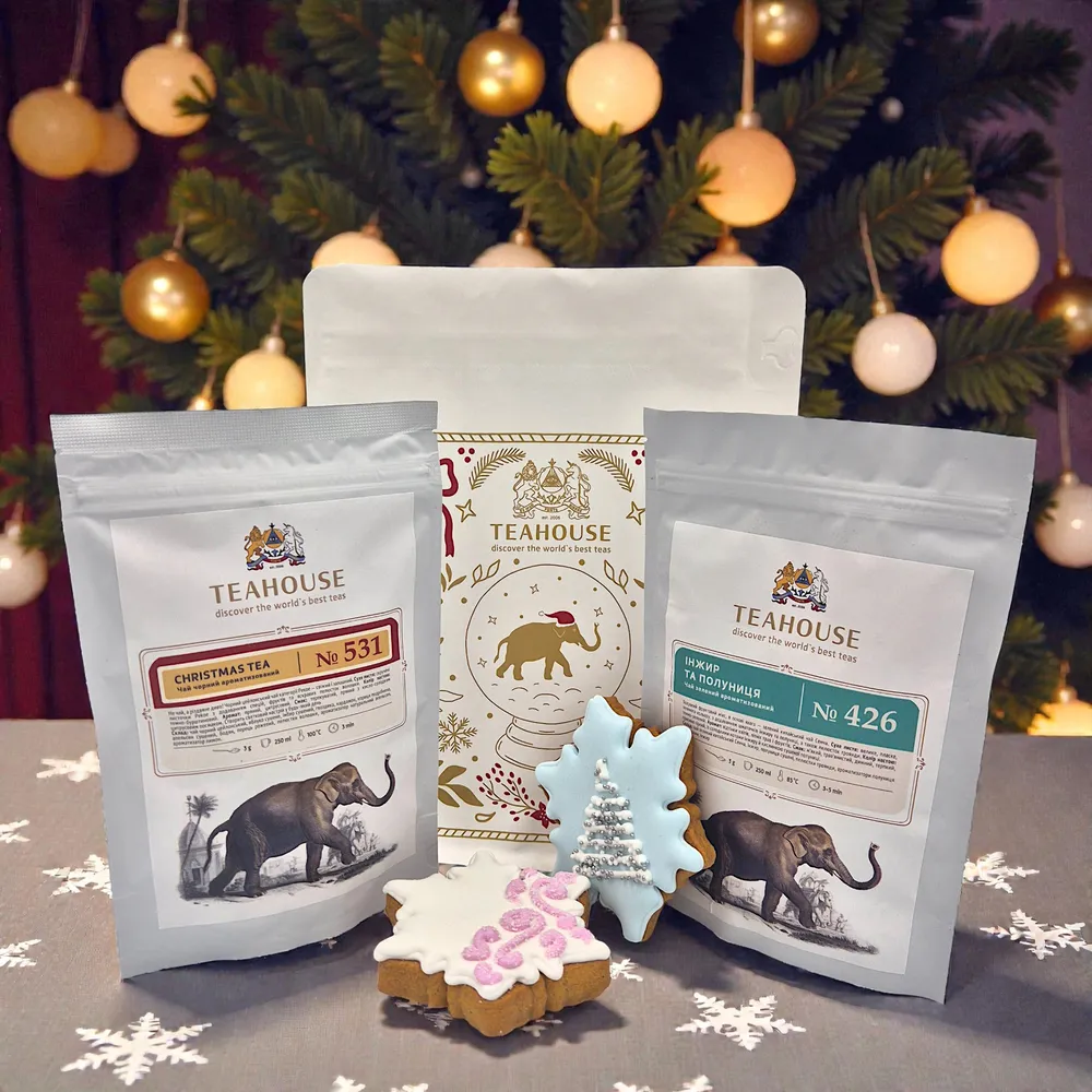 головна набір два чая та пряники Подарунковий набір два чая та пряники — изображение 1